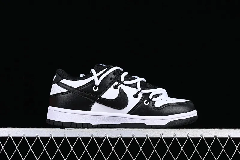 All Categories Nk SB Dunk Series Nk SB Dunk Low Low-top sneakers Nk Dunk Low Black and White Panda Customized version of deconstructed strap casual sneakers DD1391-100